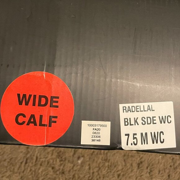 NWOB INC International Concepts Radellal Black Suede Wide Calf Boots 7.5 M WC - Picture 8 of 9